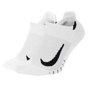 Nike - Multiplier Running No Show Socks - Weiße Laufsocken