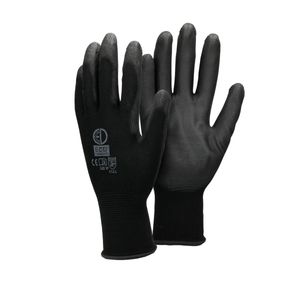 ECD Germany 24 párů pracovních rukavic sPolyuretanpovlakem, velikost 10-XL, černé, prodyšné, protiskluzové, robustní, mechanické rukavice montážní rukavice ochranné rukavice zahradnické rukavice rukavice