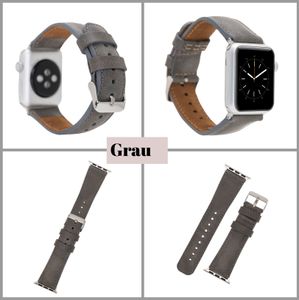 Samsung Watch Armbänder aus echtem Leder Hochwertige  vielseitige Accessoires 20mm Watch Band Grau