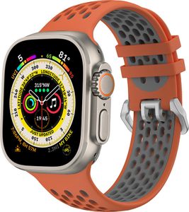 Apple Watch Cubenest Sportarmband orange/grau für die Größen 42/44/45/Ultra 49 mm