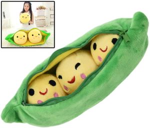 1pc 3 Erbsen-in-a-Pod Plüsch Bean Toy Stuffed Pflanze Kissen-Puppe spielt Super Soft-Puppe-Kissen für Kinder, Jungen, Mädchen