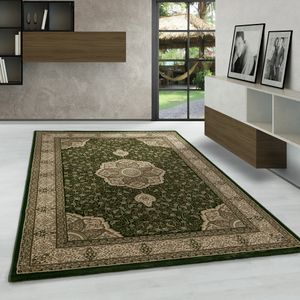 Orientteppich Kurzflor Orientalischer Teppich, Klassisch Oriental Ornament Medaillon Design, Rechteckig, multi Farbe, Wohnzimmerteppich, Maße:240 x 340 cm