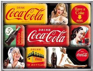 Nostalgic-Art - 9tlg. Magnetset - Coca-Cola - Yellow Mix