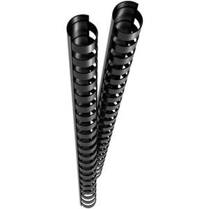 GENIE Spiralbinderücken, 25 Stk., 12 mm, schwarz, DIN A4 Format