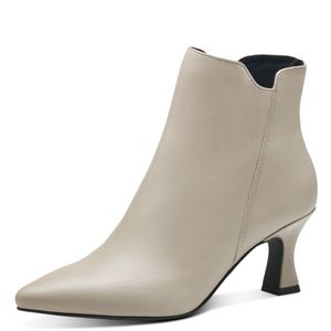 MARCO TOZZI Damen Stiefelette Ankle Boot elegant spitze Form 2-25318-41, Größe:40 EU, Farbe:Beige