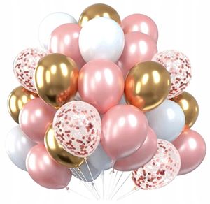 Luftballons - Rosa - Kreative Dekoration - Helium - Eleganz - Konfetti - Maximaler Durchmesser 25 cm
