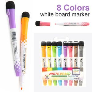 8 Stück Magnetischer Whiteboard-Marker Trockenlösch-Markierungsstift Löschbarer Whiteboard-Stift