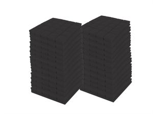 24 Stück Selbstklebend Akustikschaumstoff Dämmung Schwarz Akustikschaumstoff Pyramidenschaumstoffe 30x30x5 cm