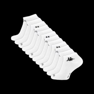 12 Paar KAPPA ® Herren Baumwolle Sneaker Socken Weiß / Weiss 43-46