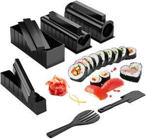 Sushi Maker Kit 10 Pieces Complete Sushi Making Kit DIY Sushi Set for Beginners Easy Sushi Maker Easy and Fun Also As a Gift