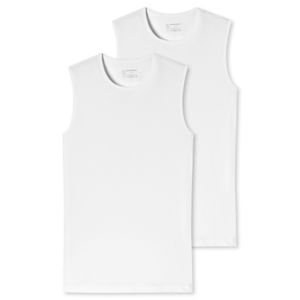 Schiesser 2er-Pack - 95/5 - Organic Cotton Unterhemd / Tanktop Komfortabler Rundhalsausschnitt, Elastische Single-Jersey Qualität, Perfekter Sitz