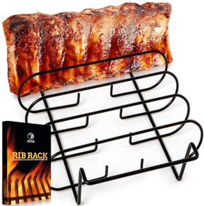 MOUNTAIN GRILLERS SPARE RIBS HALTER FÜR SMOKER - Schwarz  Edelstahl