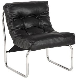 Kokoon® Design-Sessel (nicht stapelbar) BOUDOIR 60x73x76 cm,Kunstleder, Schwarz, 11 kg