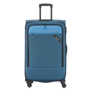 Travelite Derby 4-Rollen Weichgepäck Trolley Koffer L 77 cm 3,5 kg, Farbe:Blau