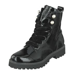 lack schnür stiefeletten damen