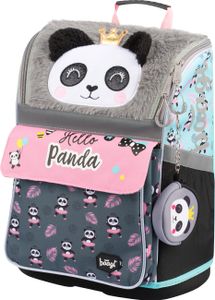 Schulranzen Mädchen 1. Klasse - Ergonomische Schultasche für Kinder - Schulrucksack mit Brustgurt - Grundschule Ranzen (Panda)