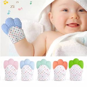 Baby Beißhandschuh Schnuller Handschuhe kaubare Stillhandschuh-Kind Saugen Finger Spielzeug Lebensmittelqualität, Beißringe