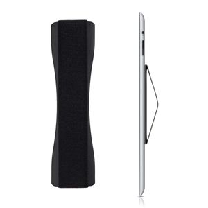 kwmobile Tablet Fingerhalter Griff Halter - Selbstklebende Tablet PC Fingerhalterung kompatibel mit iPad Samsung Sony Tablets - Schwarz