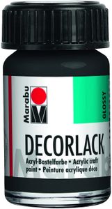 Marabu Acryllack "Decorlack" schwarz 15 ml im Glas