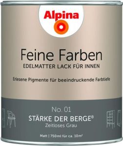 Alpina Feine Farben Lack Stärke der Berge zeitloses grau 750 ml