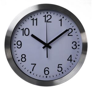 Zegar ścienny Perel 30 cm biało-srebrny