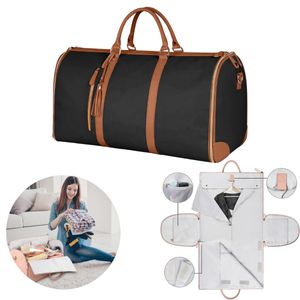 Wasserdichte 45 L Damen Reisetasche Handgepäck, Weekender Damen aus Leder - FOLDARA Schwarz Wasserdichte 45 L Damen Reisetasche Handgepäck, Weekender Damen aus Leder - FOLDARA Schwarz