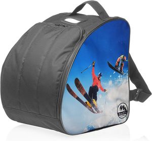 BAMBINIWELT Kinder Skischuhtasche Skistiefeltasche integrierte Standfläche Wasserablaufloch Helm Skibrille Handschuhe (Modell 6)