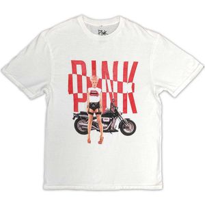 Pink - T-Shirt für Herren/Damen Unisex RO9188 (XXL) (Weiß)