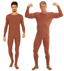 Ganzkörper Body in Hautfarben mit Ärmeln - Bodysuit Herren Basic S/M