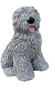 stoneandstyle Steinfigur Bobtail gross, frostfester Steinguss