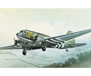 Italeri C - 47 SkyTrain, 1:72, Montagesatz, Frachtflugzeug, C - 47 SkyTrain, Mehrfarben, Zweiter Weltkrieg