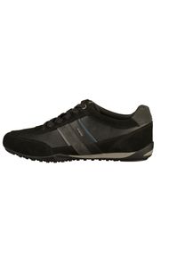 Geox Respira Herren U Wells C Low Top Sneaker Schnürer Halbschuhe Black, Größe:EUR 40