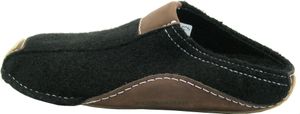 Haflinger Damen Herren Pantoffel Hausschuh Wolle Pocahontas 411001, Größe:37 EU, Farbe:Schwarz