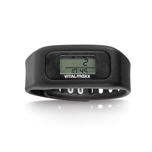 VITALmaxx Fitness-Armband 3V in Schwarz Fitness Armband Uhr Schrittzähler Tracker Kalorienverbrauch Sport Smart Watch