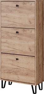 Vicco Schuhkipper Siri, 60 x 130 cm mit 3 Klappschubladen, Goldkraft Eiche