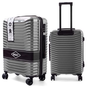 Koffer Reisekoffer Hartschalenkoffer Trolley Kofferset aus Polycarbonat Grau Größe XL