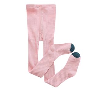 Mädchen-Strumpfhose, einfarbig, passend für Herbst und Winter, koreanischer Stil, Strickstrumpfhose, Socken für den täglichen Gebrauch, Rosa, Größe: L