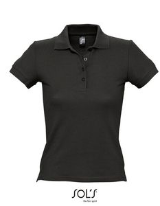 Ladies Poloshirt People 210 - Farbe: Black - Größe: 3XL