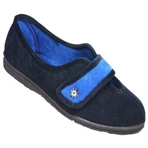 Mirak Andrea Damen Hausschuhe mit Klettverschluss FS1337 (37 EUR) (Marineblau)