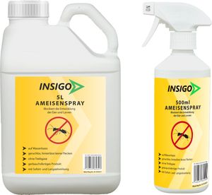 INSIGO 5L + 500ml Anti Ameisen Mittel Spray Gift gegen Stopp frei abwehren Bekämpfung Schutz