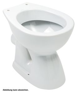 'aquaSu® Stand-WC 589 | Bodenstehende Toilette | Standard-Form | Mit gängigen WC-Sitzen kompatibel | Geruchsarmer Tiefspüler | Abgang waagerecht | Sanitärkeramik weiß | Klo | 56758 9