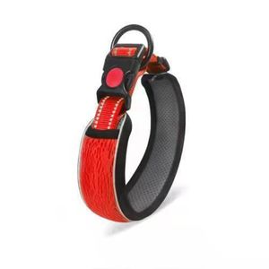 Haustierprodukte Hundehalsband reflektierend kleine, mittlere und große Hunde, rotes Halsband