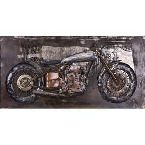 Metallbild eines Motorrads 60 x 40 cm