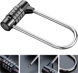 4místný kombinovaný zámek s dlouhým třmenem, 9 cm zámek na kolo, visací zámek pro školu, skříňku a skladování