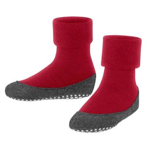 FALKE Kinder Hausschuhe - Cosyshoe, Pantoffeln, Anti-Rutsch, Schurwolle Hellrot 29-30