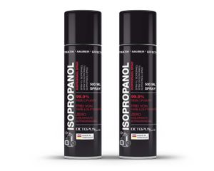 2x OCTOPUS Isopropanol Spray, IPA Reinigungsalkohol in praktischer Sprühdose - 500 ml