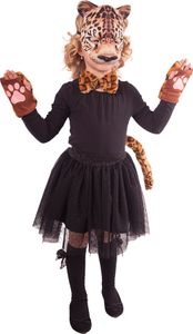 Rappa 186026 Karneval Fasching Kinder Kostüm Leopard - 5 Teile