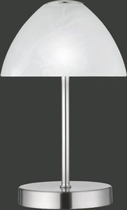stolová lampa queen24 cm led oceľ/sklo strieborná/biela