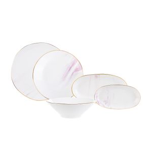 Karaca Ria Lila 39 Teiliges für 12 Personen Tafelset Stoneware