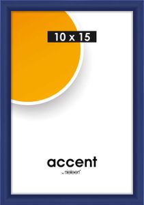 accent by nielsen Kunststoff Bilderrahmen Colorado Uni, 10x15 cm, Blau
